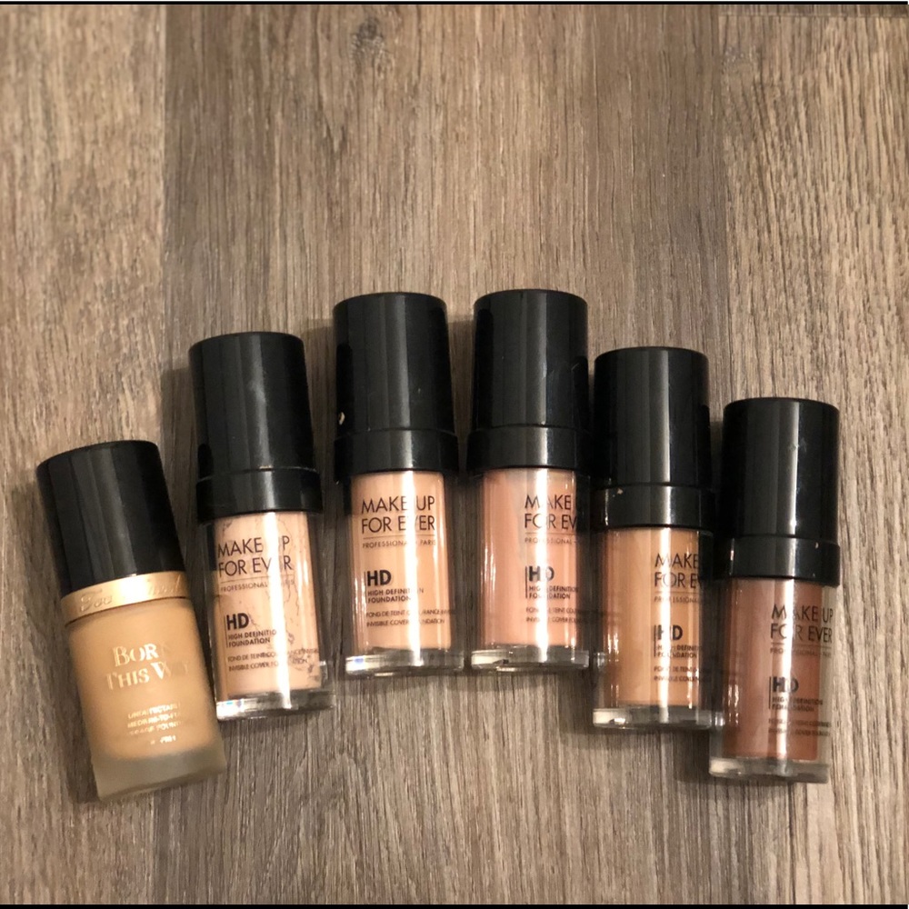6 kit foundations! Makeup forever and Too faced